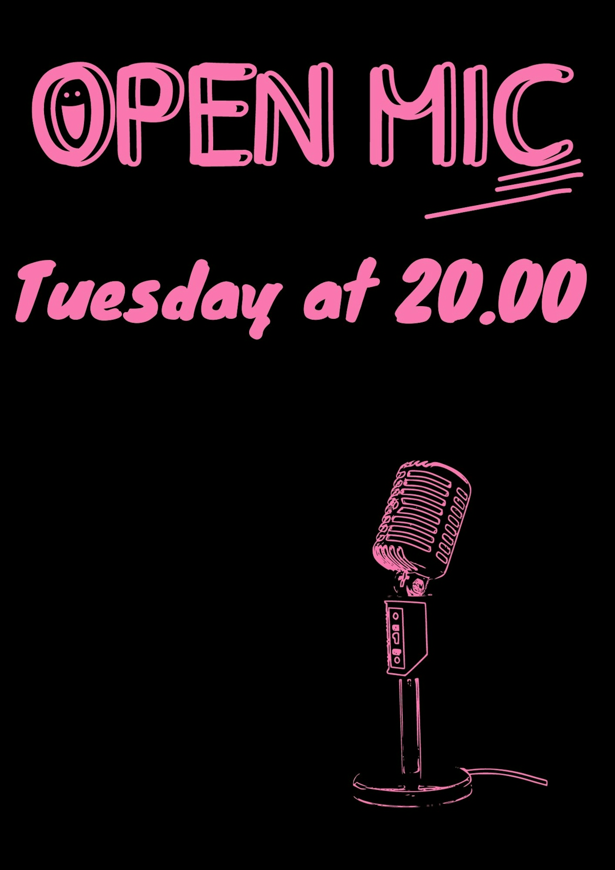 Open Mic Stand-up - Danish @ 20:00 // Tirsdag