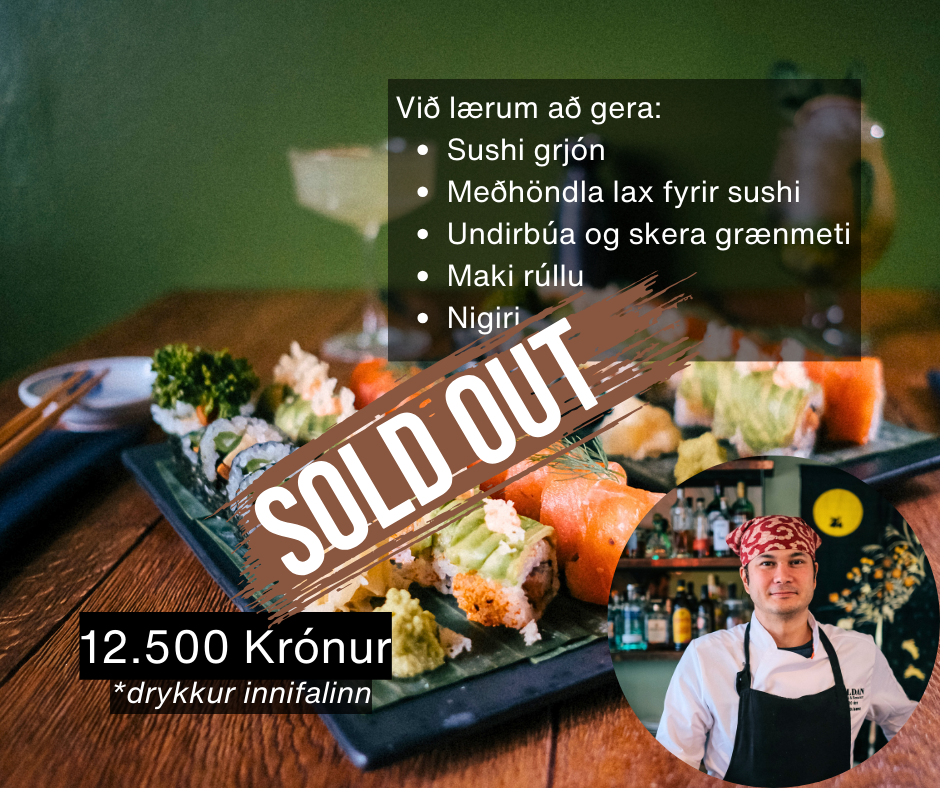 Sushi námskeið á Norð Austur