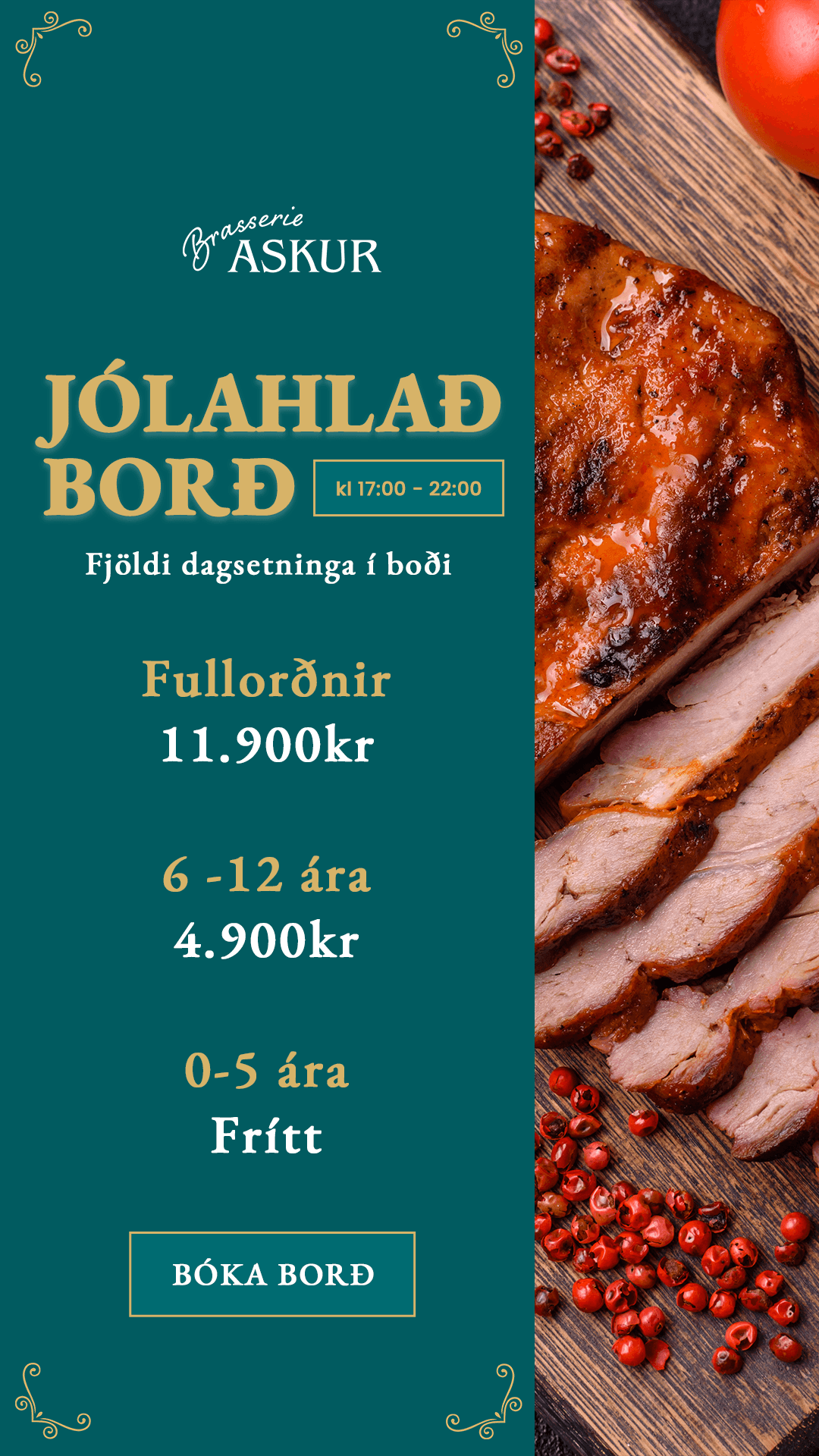 Christmas buffet at Brasserie Askur 2025