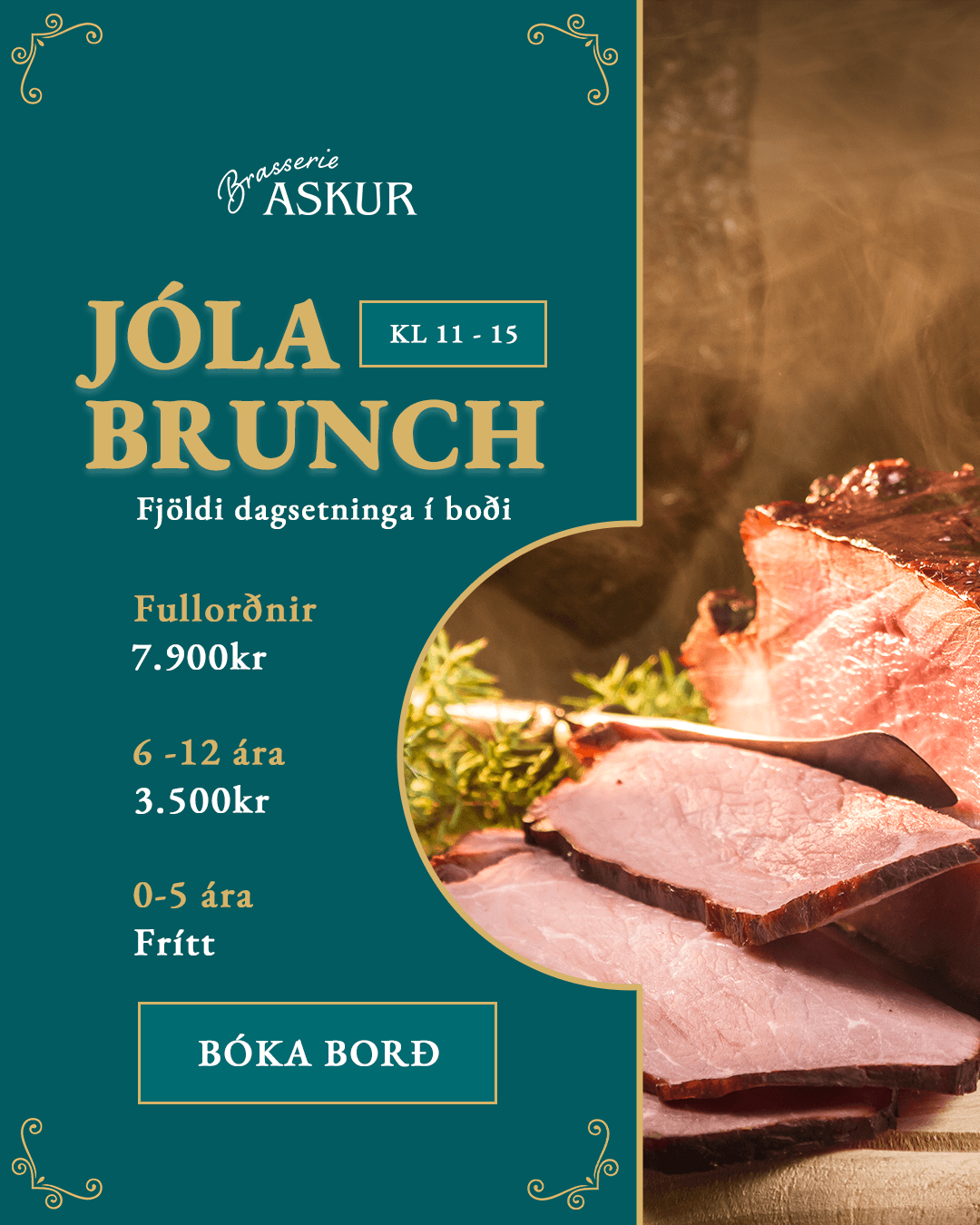 Christmas brunch at Brasserie Askur 2025