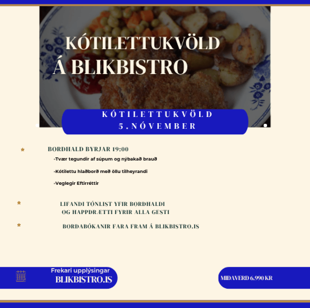 Kótilettukvöld 5.nóvember