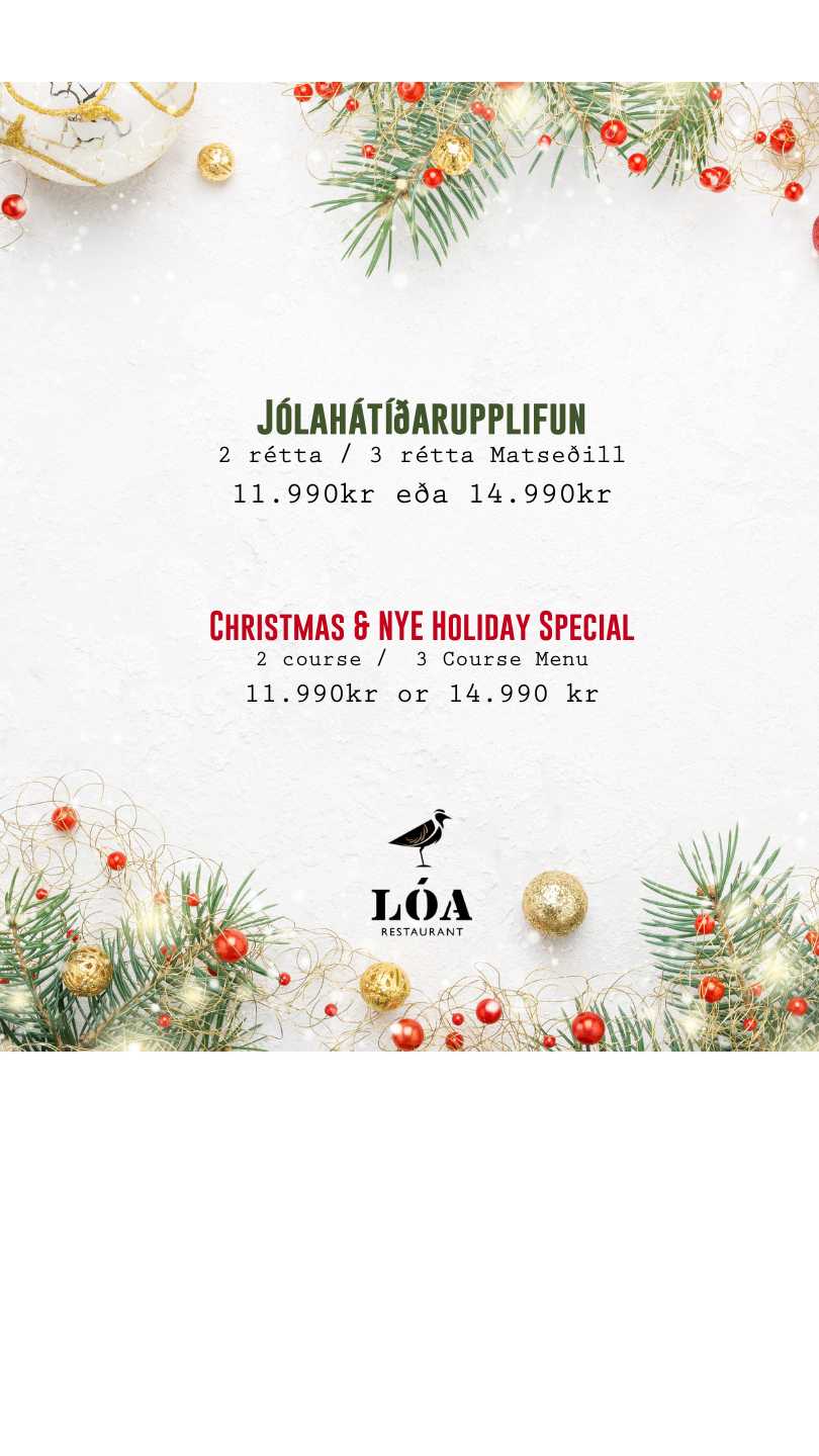 Christmas & NYE @ Lóa Restaurant 2025