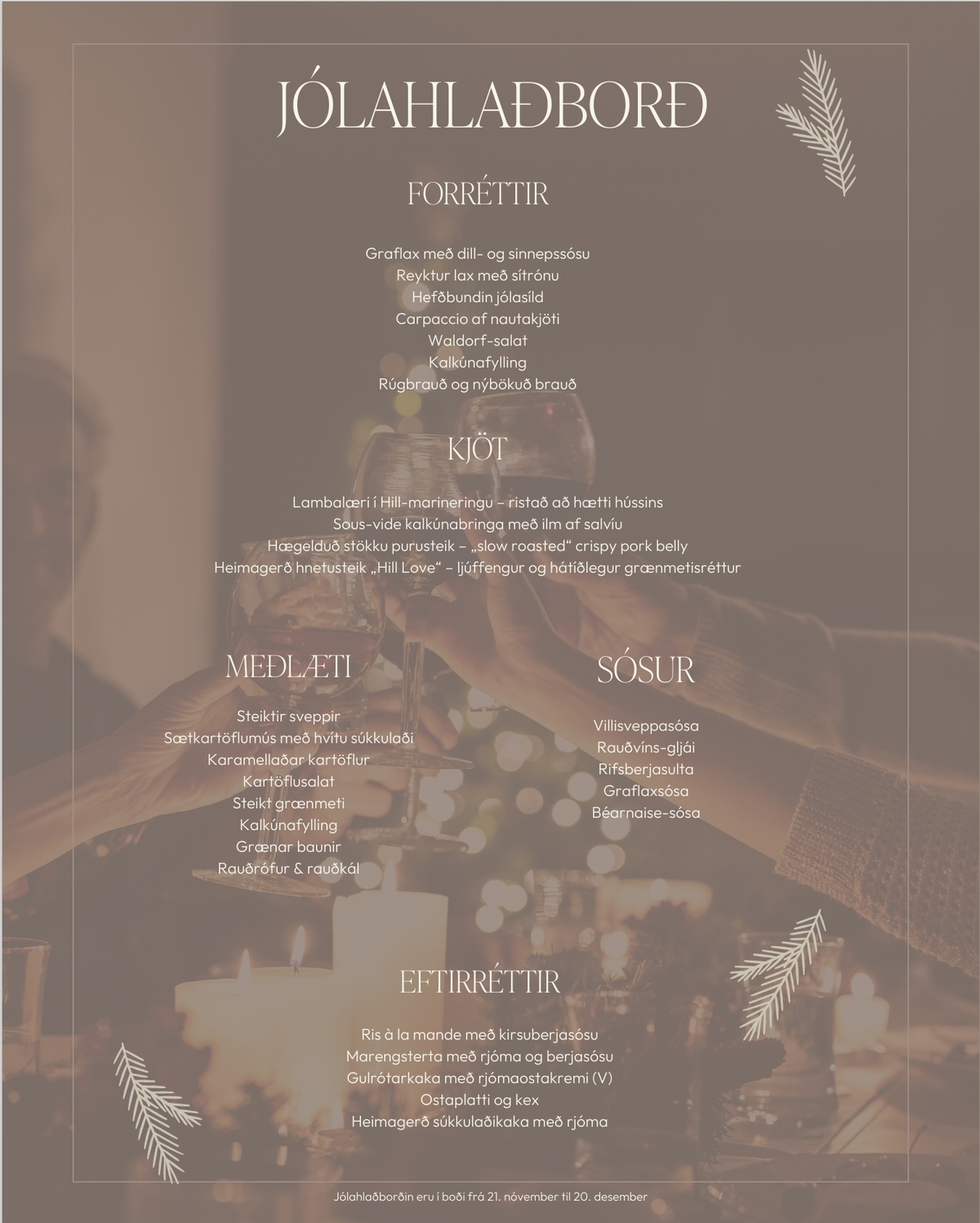 Jólahlaðborð / Christmas Buffet - The Hill Hotel