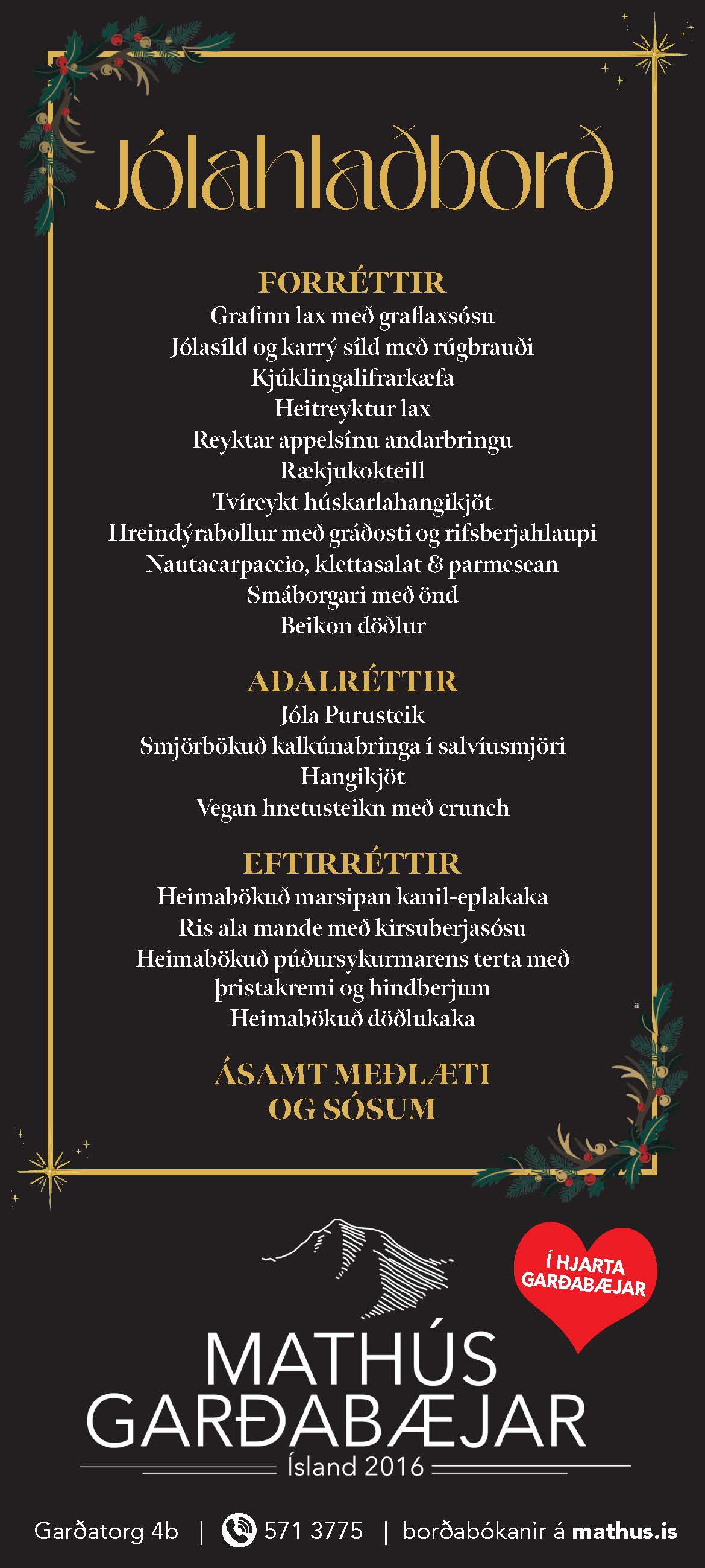 Jólahlaðborð Mathús Garðabæjar