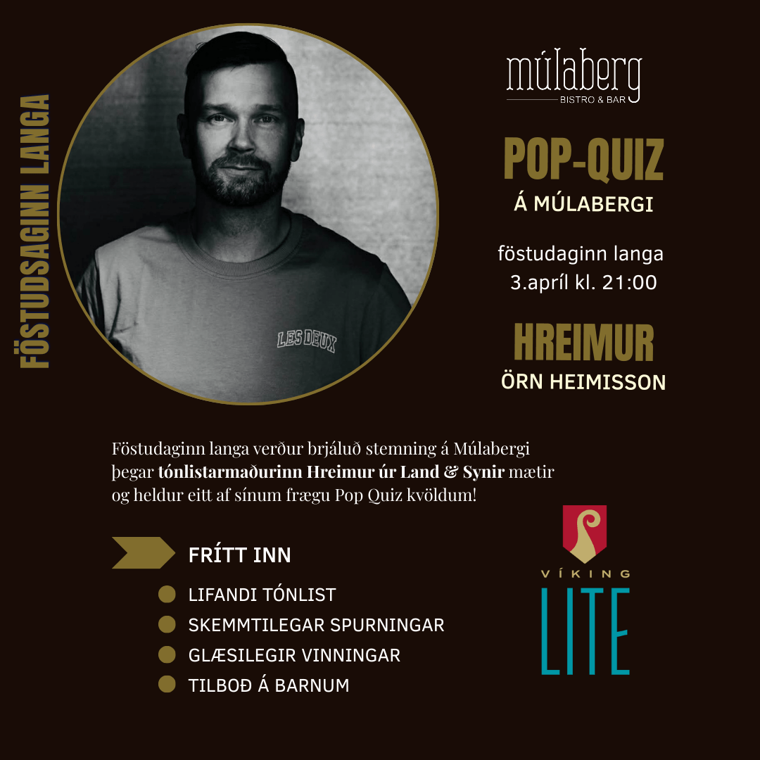POP QUIZ x HREIMUR á Múlabergi